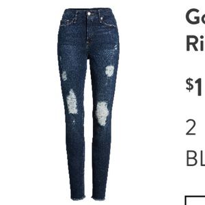 Good American Dark Wash Ripped Jeans- Size 2